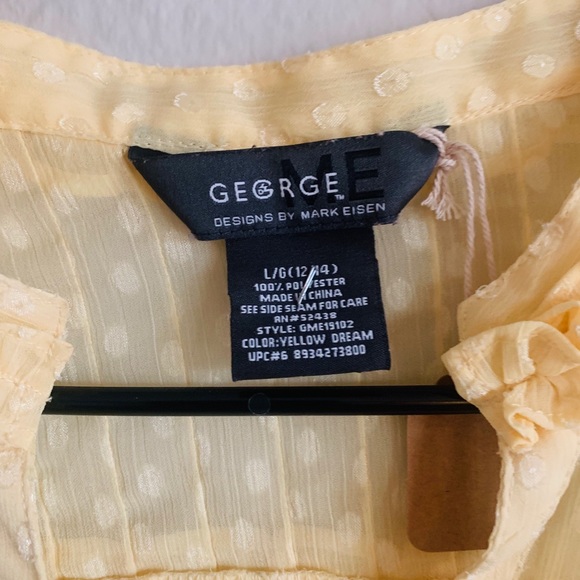 Ruffle sleeve yellow top - Picture 3 of 3